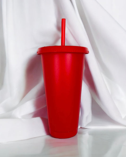 24OZ RED SOLID COLOUR CUP