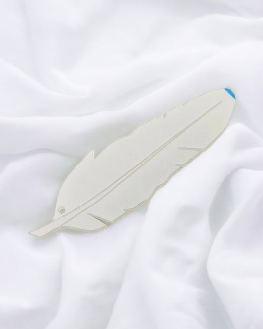 CLEAR ACRYLIC FEATHER - 150MM