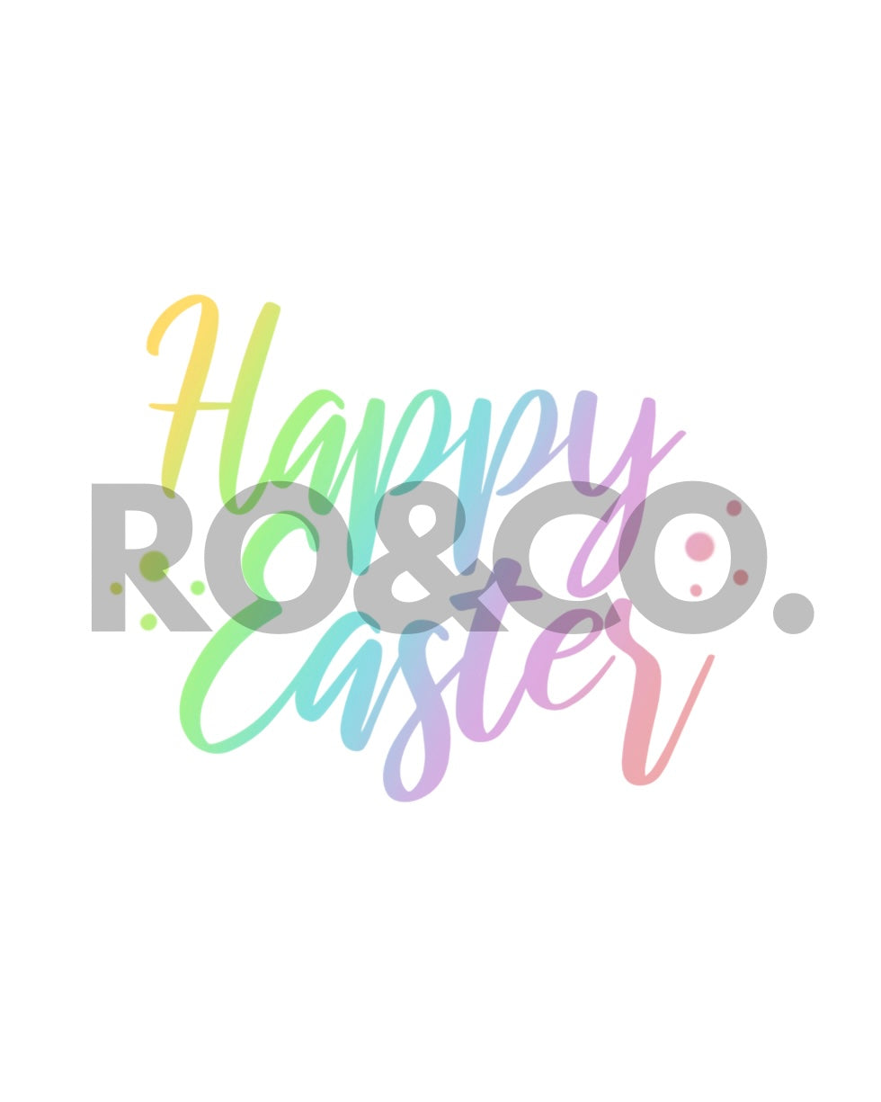 UVDTF - HAPPY EASTER MULTICOLOURED DECAL