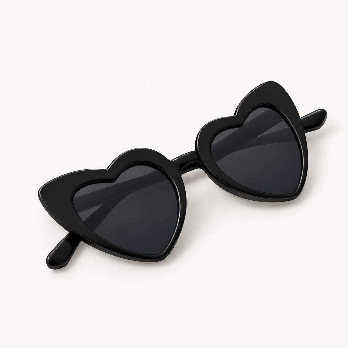 DISCONTINUED - BLACK ADULTS HEART SUNGLASSES