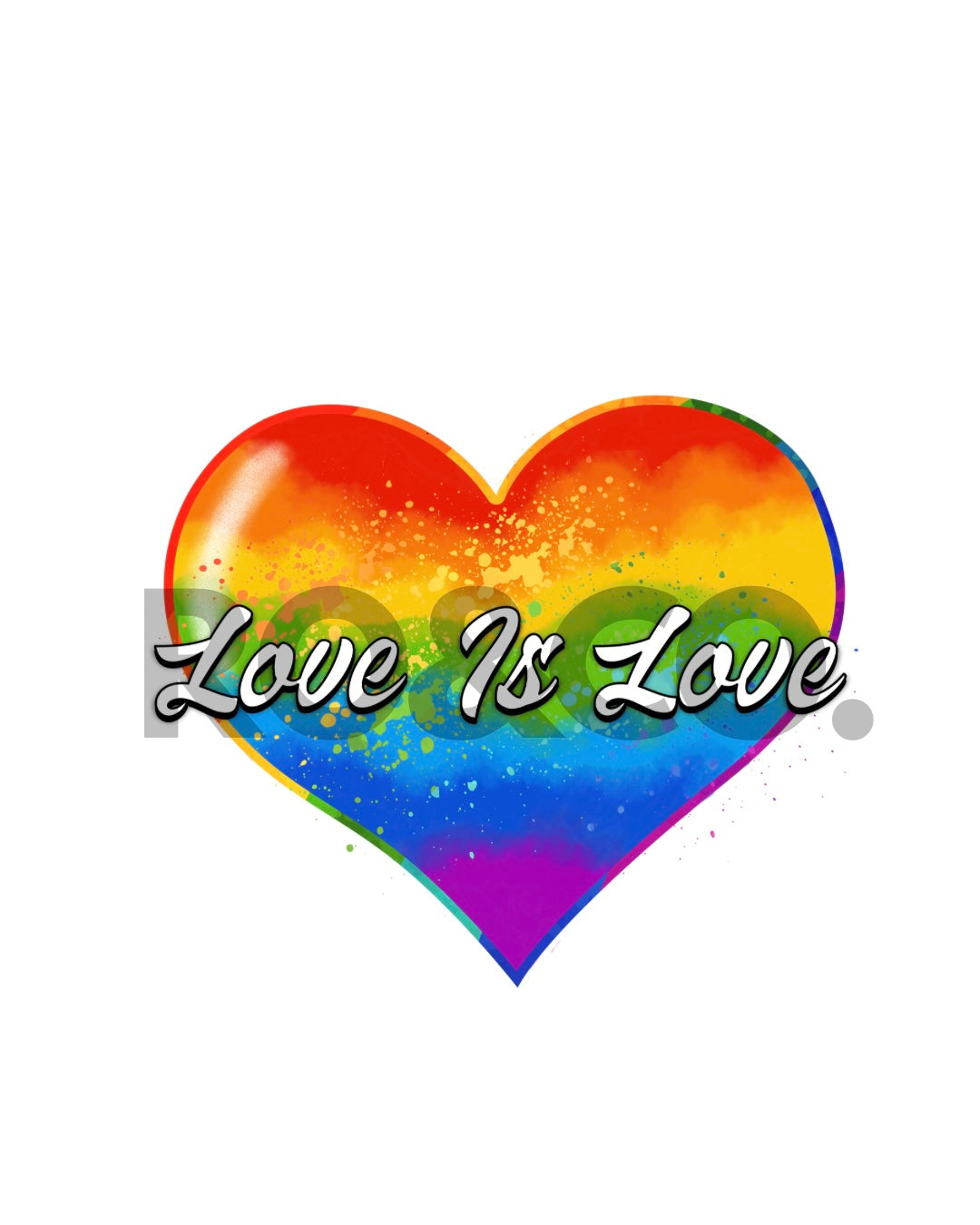 UVDTF - LOVE IS LOVE HEART DECAL