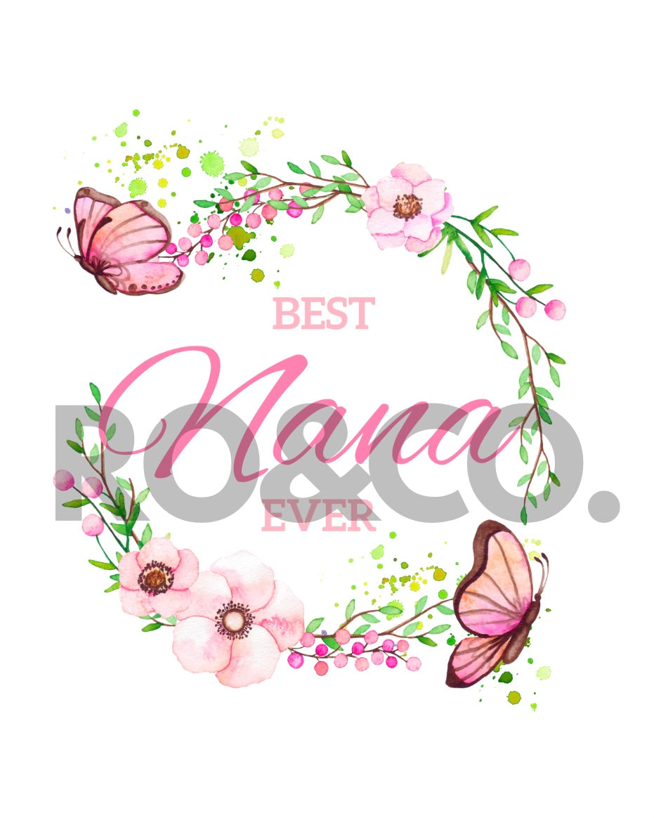 UVDTF - PINK BEST (INSERT TITLE) EVER WREATH DECAL