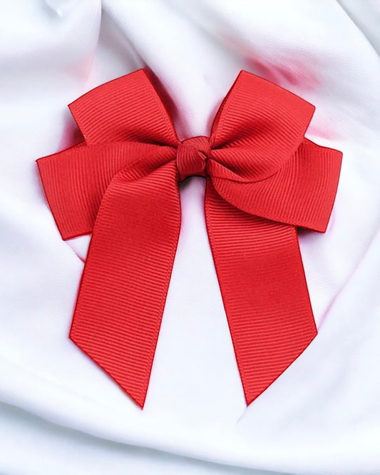 RED 4” HAIR BOW