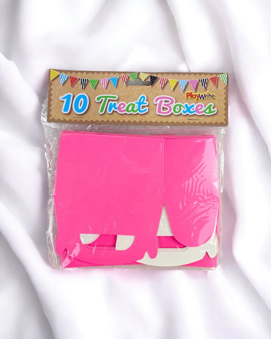 NEON PINK TREAT BOXES - PACK OF 10