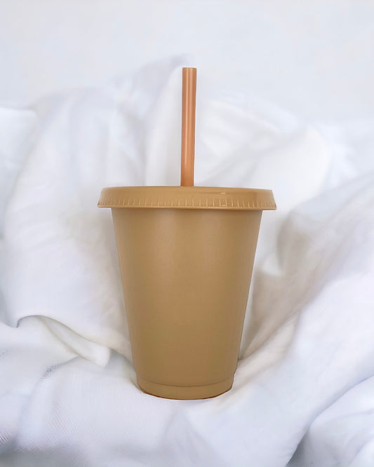 16OZ LIGHT BROWN SOLID COLOUR CUP
