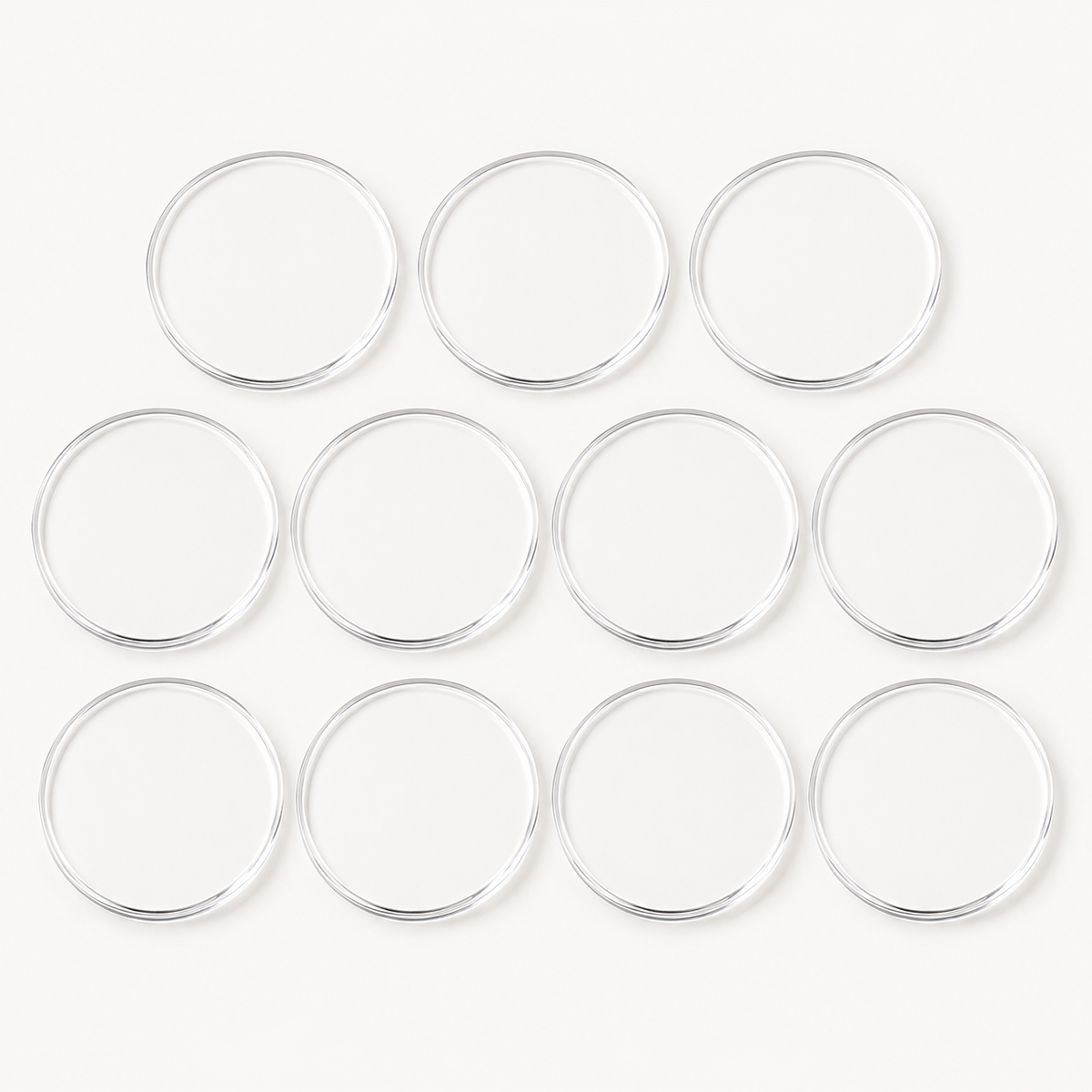 MILESTONE DISCS CLEAR ACRYLIC 10CM - PACK OF 13