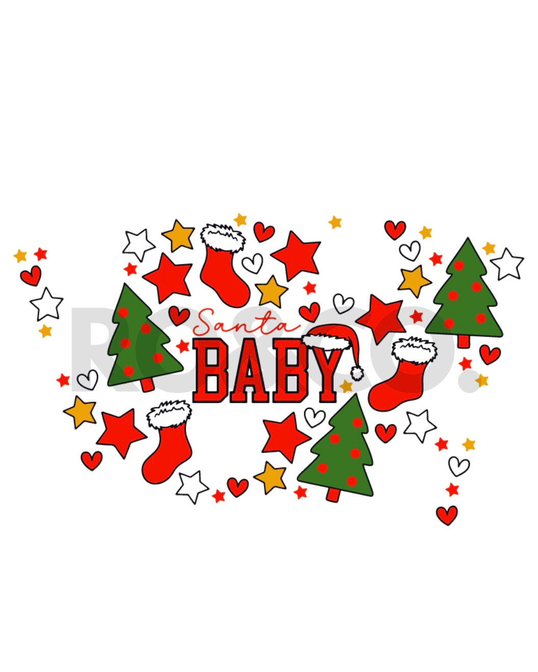 UVDTF - RED SANTA BABY WRAP