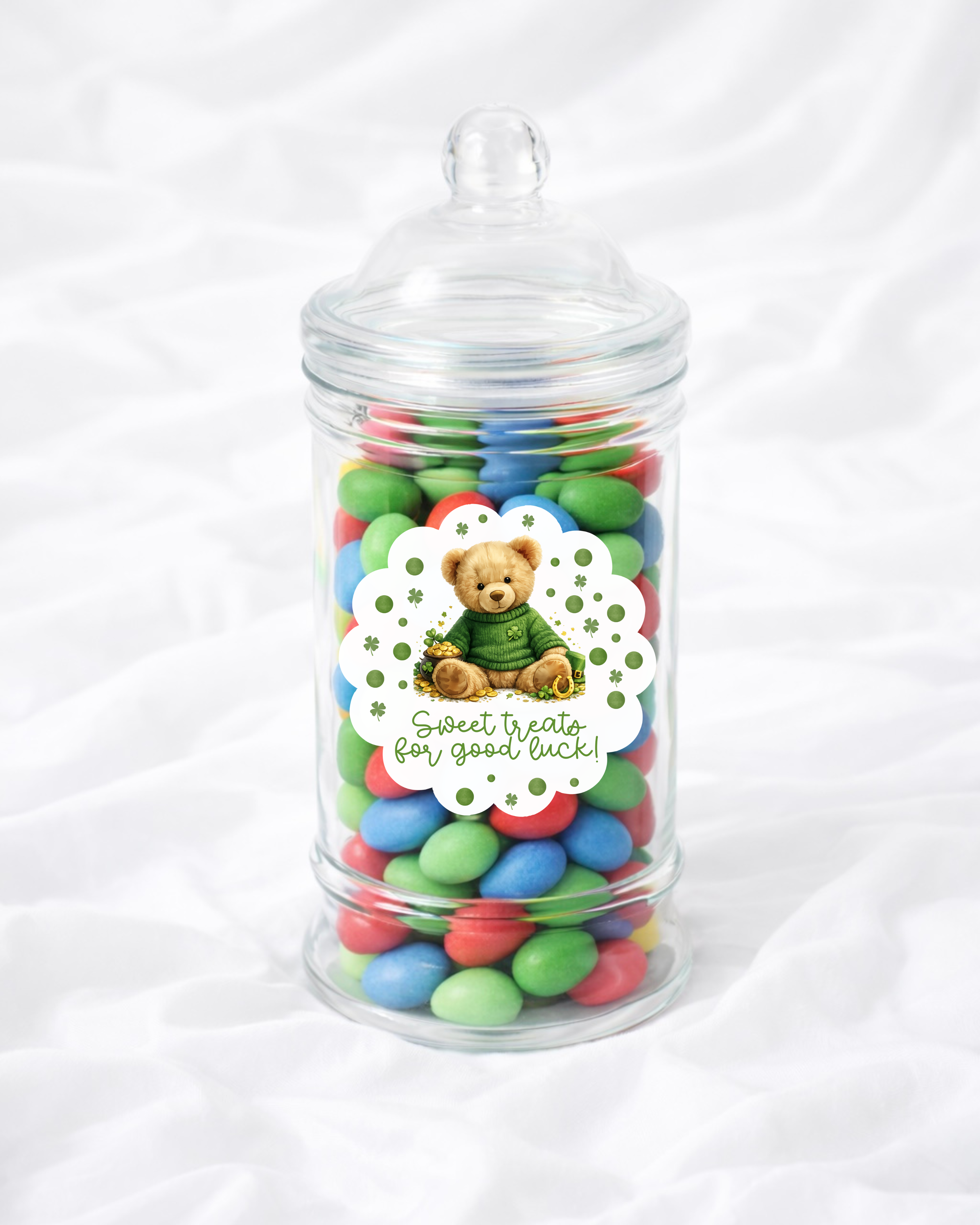 UVDTF - ST PATRICKS DAY BEAR SWEET JAR LABEL