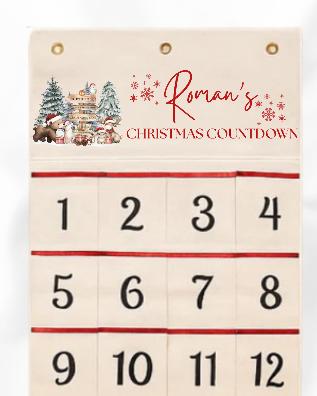 DTF - PERSONALISED - CHRISTMAS ADVENT CALENDAR