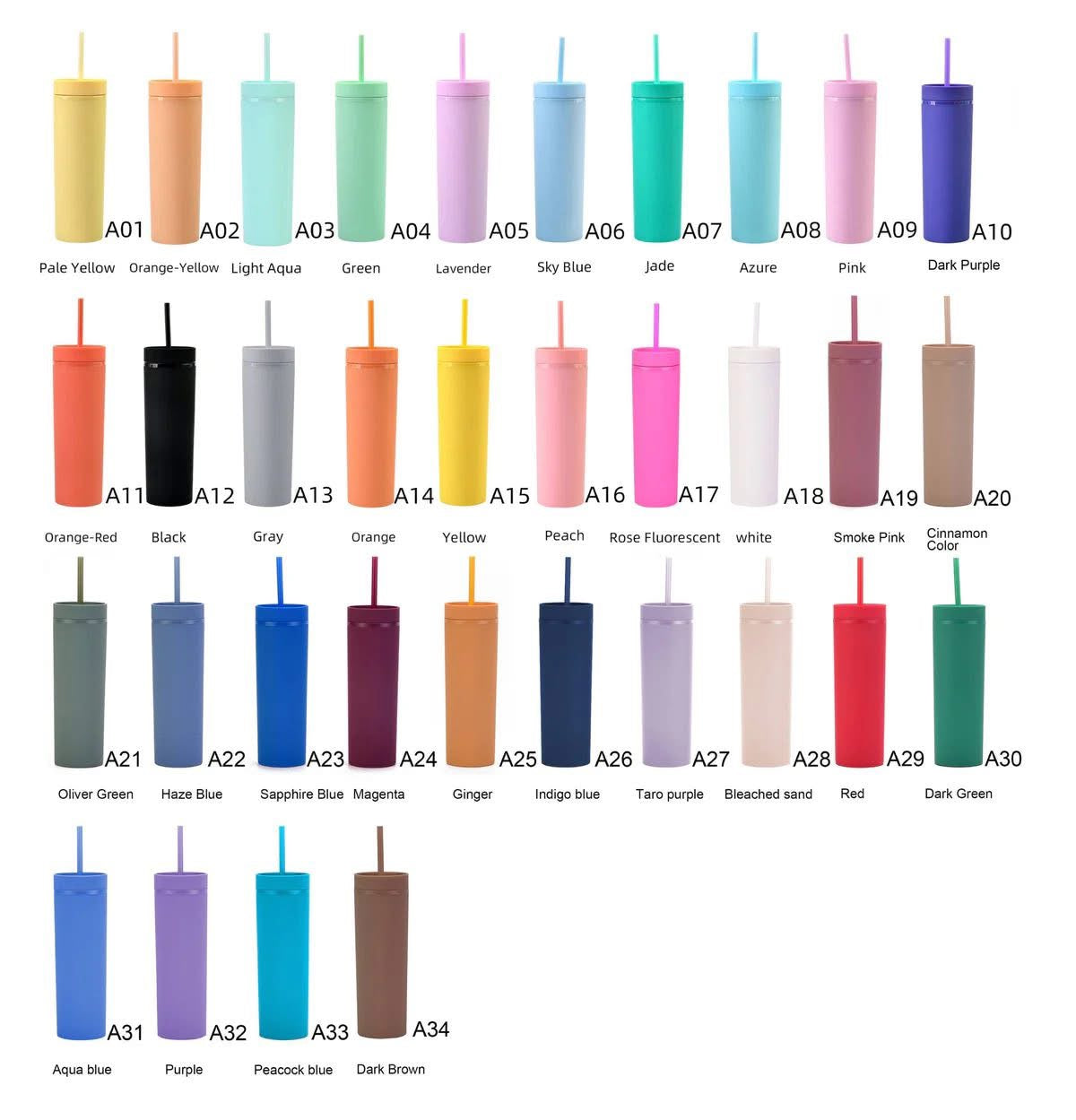 DISCONTINUED - SKINNY TUMBLERS