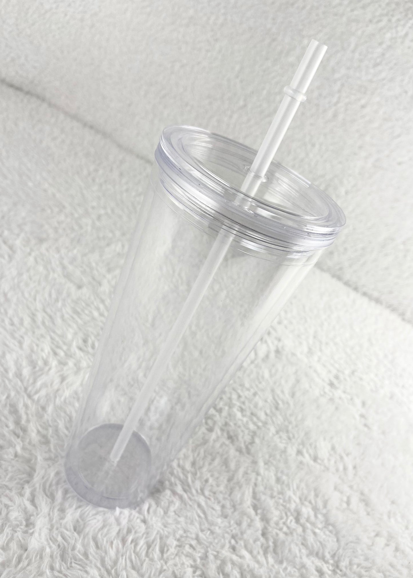 24oz Clear Predrilled Double Walled Tumblers Ro & Co Wholesale